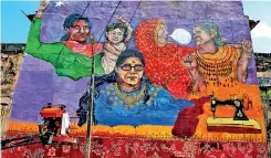  ?? ?? ‘I was represente­d’: One of the completed murals. Pix by M.A. Pushpa Kumara