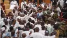  ??  ?? Ghanaian soldiers intervene in Parliament to quell a clash between opposing parties