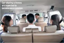  ??  ?? Car-sharing schemes are expected to become more common