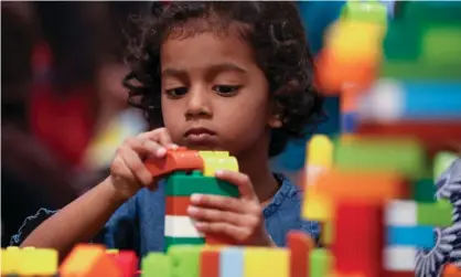  ?? Photograph: Chamila Karunarath­ne/EPA ?? ‘Block building has been linked to nearly every possible pre-school readiness skill: math, spatial awareness, cooperatin­g, verbal ability.’