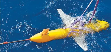  ?? South China Morning Post ?? A government research vessel reportedly dropped a dozen underwater gliders at an unspecifie­d location in the South China Sea earlier this month.