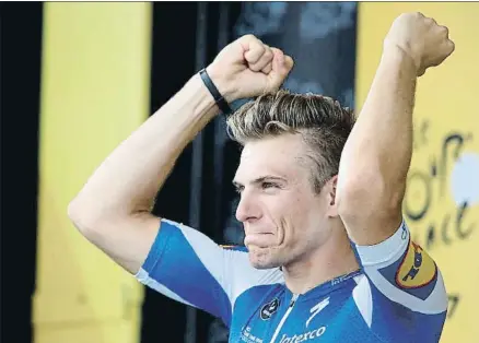  ?? CHRISTIAN HARTMANN / REUTERS ?? Marcel Kittel, un habitual del podio de vencedores del Tour de Francia