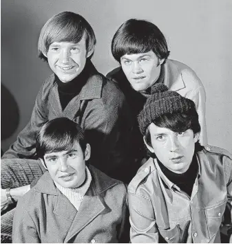  ?? AP Photo ?? The Monkees — Peter Tork, clockwise from top left, Mickey Dolenz, Michael Nesmith and Davy Jones — were formed specifical­ly for the TV series “The Monkees,” which began airing in 1966.