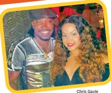  ??  ?? Chris Gayle with his wife Natasha Berridge