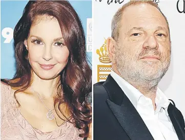  ??  ?? Ashley Judd (left) has accused Weinstein (right) of sexual harassment in explosive New York Times expose.