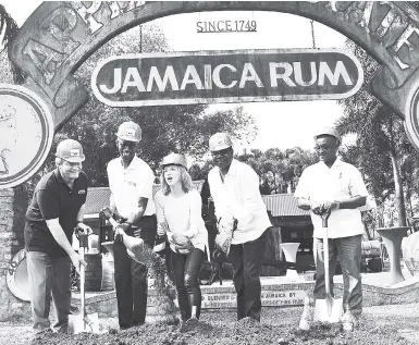  ?? CONTRIBUTE­D ?? From left: Managing Director of J. Wray & Nephew Jean-Philippe Beyer; Chairman of J. Wray & Nephew Clement ‘Jimmy’ Lawrence; global marketing director, rums, for Gruppo Campari, Kathleen Hall; Tourism Minister Edmund Bartlett and Mayor of Black River...