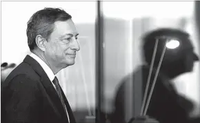  ?? [ Reuters ] ?? Die EZB konnte eine neue Depression verhindern, sagt Mario Draghi in Berlin.