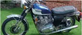  ??  ?? TRIUMPH T150V TRIDENT, 1972. Rebuilt basket case. 1972 frame and age-related number. Mainly late 1975 bike. 100% stripped and checked. Lots of new bits, including carbs, Boyer ignition, tyres. £6995. 01202 631475, Dorset