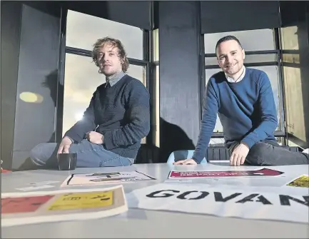  ??  ?? Owen Fenn, left, of Govan Community Project, and Good planner Mark Cullen worked on makeover Picture: Jamie Simpson