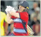  ??  ?? HUNGRY Morgan aims to shine with bat