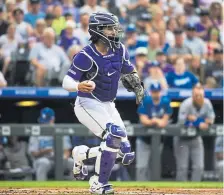  ??  ?? Rockies catcher Tony Wolters has secured the role of the team’s No. 1 catcher.