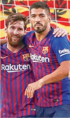  ??  ?? Messi e Suárez são dos mais bem pagos do Barcelona