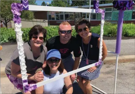  ?? SUBMITTED PHOTO ?? J.D. George teachers MaryKay McAndrew, right, Ann Torrey, Trevor Haskell, Eileen Bleaking are at J.D. George Elementary School on Friday.