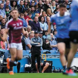  ??  ?? Jim Gavin is concentrat­ing on staying in the moment rather than considerin­g his place amongst the pantheon of managerial greats of the game