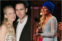  ??  ?? Top: Carrie with Oliver and Evie. Above, left: With her late husband, Greg Lange, in 2000, and (right) her heartfelt Gold Logie speech.