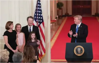  ?? White House Photo ?? President Trump nominates Judge Brett Kavanaugh for the U.S. Supreme Court. July 9, 2018.