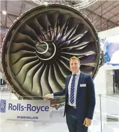  ?? Ahmed Ramzan/ Gulf News ?? John Kelly, Vice President, Customers-Middle East, at the Rolls-Royce stand, at the Dubai Airshow 2017 being held at Dubai World Central.