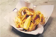  ??  ?? Deep fried squid.