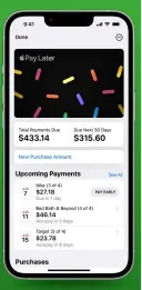  ?? ?? You can keep tabs on the repayment schedule on your BNPL purchase using Apple Wallet.