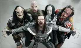  ??  ?? Athens winners ... Lordi, the prosthetic-wearing rock monsters, are providing comfort for devotees. Photograph: LEHTIKUVA/REUTERS