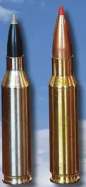  ?? ammoandwea­pons.com) ?? Die welbekende .243 en .308 Winchester. Hierdie kalibers is ontwikkel in 1955 en 1952. (Bron: