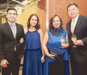  ??  ?? (From left) Chino Ramirez and Gi-Anne Agoncillo with Aimee and Joel Ferrer.