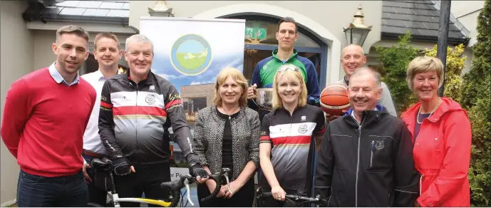  ??  ?? Pictured at the launch of The Meadowland­s Hotel 20th Anniversar­y Festival in aid of Kerry Hospice Foundation which takes place in Tralee 15th-17th June, is (L to R) Marc Ó Sé, Brian O’Se, Dave Elson, Peigí O’Mathúna, Avril Hewett, Joe Hennebry, Maura...