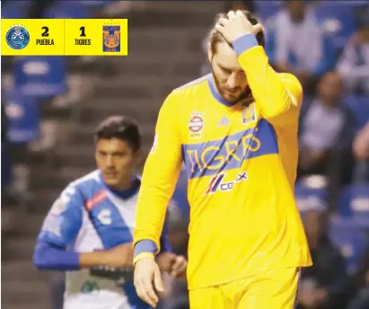  ??  ?? André-Pierre Gignac lamentó el traspié de los felinos norteños, al comenzar el torneo de Liga.