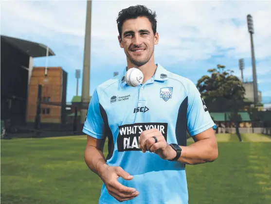  ??  ?? ROAD TO RECOVERY: Australian cricketer Mitchell Starc poses for a photograph at the Sydney Cricket Ground.