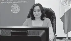  ?? FOTO: REFORMA ?? >Irma Eréndira Sandoval, titular de la SFP.