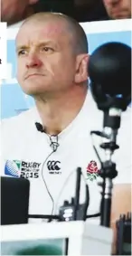  ??  ?? Passionate: Graham Rowntree takes a Georgia training session. Right, low point at RWC2015