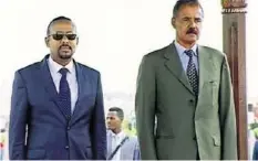  ?? AP ?? Abiy Ahmed (links) und Isayas Afewerki beendeten den Konflikt.