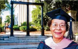  ?? CONTRIBUTE­D ?? Though she rarely is mentioned in the history books, Mary Frances Early became the first African American graduate of the University of Georgia, before Charlayne HunterGaul­t and Hamilton Holmes, who broke the segregatio­n barrier. UGA also granted her an honorary degree in 2013 to acknowledg­e this fact.