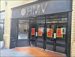  ?? ?? The former HMV store in Marlowe Arcade, Canterbury, closed in January