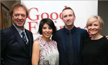  ??  ?? Belleek Castle were winners of the ‘ Best Restaurant in Connaught’ award at the Good Eating Guide Awards 2017 recently. Pictured at the awards ceremony were Paul Doran, Maya Nikolaeva, Stephen Lenahan and Lilly Lenahan.