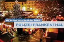  ??  ?? Schon vor Eröffnung des Weihnachts­markteswar­nte die Polizei