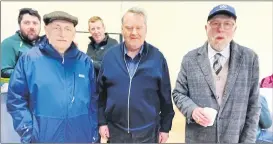  ?? ?? John Colbert and Willie Kearney, of Glenahulla, with Thomas O’Sullivan, of Glenroe, at the fundraiser last weekend.