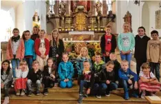  ?? Foto: Elisabeth Zwerger ?? Am Erntedankf­est wurde in Westendorf ein Familiengo­ttesdienst gefeiert. Viele Kinder waren an der Gestaltung der Messe beteiligt.Music