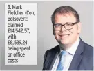  ??  ?? 3. Mark Fletcher (Con, Bolsover): claimed £14,542.57, with £8,539.24 being spent costs