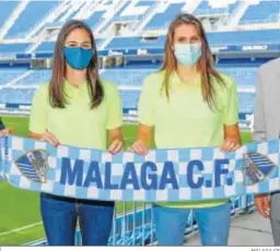  ?? MÁLAGA CF ?? Lorena Bardera, a la izquierda, y María Flores, a la derecha.