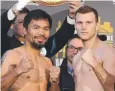  ??  ?? OFF: Manny Pacquiao and Jeff Horn will not fight this year.