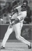  ??  ?? San Francisco’s Barry Bonds, the all-time major-league home-run leader with 762, became the first player to hit 400 home runs with one team after hitting 100 with another, 15 years ago today.