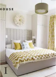  ??  ?? 1 GUEST bedroom The ceiling height was raised and joinery was used to add floor-to-ceiling wardrobes with built-in bedside niches. Zig Zag alpaca throw in camel, £295; Peter Pop square-pattern cushion in Light blue, £188, all Jonathan Adler
2 master...