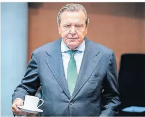  ?? FOTO: KAY NIETFELD/DPA ?? Gerhard Schröder 2020 bei einer Anhörung im Bundestag.