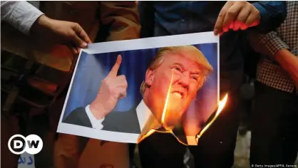  ??  ?? Iranians protested against US President Donald Trump when he pulled out of a nuclear deal in 2018