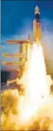  ?? PTI ?? ISRO’S GSLV MKIII D2 carrying GSAT-29 lifts off on Wednesday FINAL AFTER LAUNCH AFTER FIRST MANEUVER