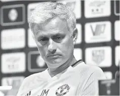  ??  ?? Manchester United’s head coach Jose Mourinho attends a press conference ahead of the Internatio­nal Champions Cup football match between Manchester United and Dortmund in Shanghai. — AFP photo