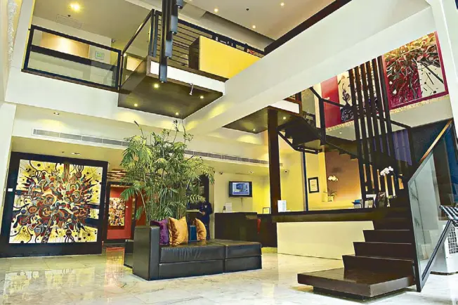  ??  ?? Art attack: The Picasso Boutique Serviced Residences has a creative design, true to its namesake. Its spacious, airy lofts offer a one-of-a-kind experience.