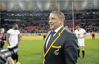  ?? PHOTO: MARK ANDREWS ?? Springbok coach Allister Coetzee has found the going tough lately, with three defeats in a row in the Rugby Championsh­ip.