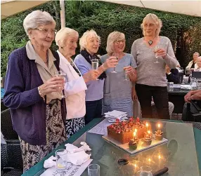  ?? ?? Ashbourne Tangent Club is celebratin­g the special birthdays of five members who are 60, 70, 80, 90 and 100 years old.